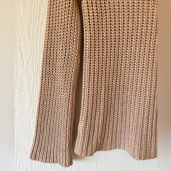 Banana Republic Cream Knit Crochet Woven Long Bell Sleeve Sweater Jumper Top - Picture 8 of 8